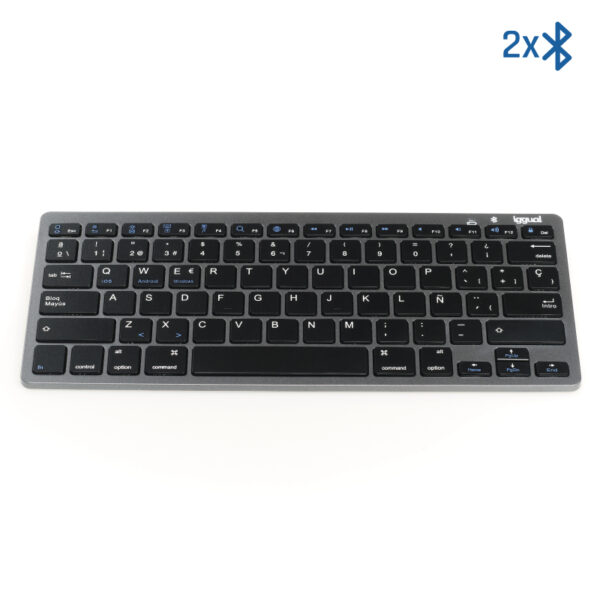 Teclado Bluetooth Slim TKL-BT negro 2 canal