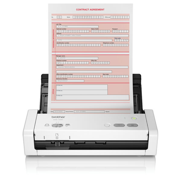 ADS-1200 escaner Escáner con alimentador automático de documentos (ADF) 600 x 600 DPI A4 Negro, Blanco