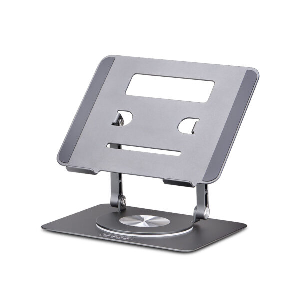 Soporte Elevador de Ordenador Portátil - Base Giratoria de 360 -Base Giratoria de Ordenador para Escritorio - Altura e Inclinación Ajustable - Máx. 5kg - Diseño Portátil
