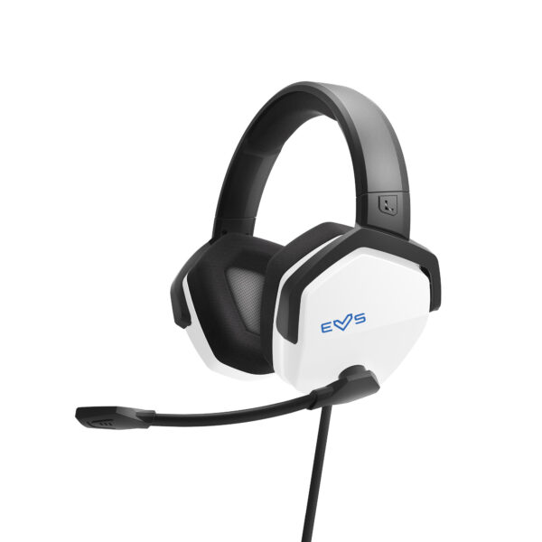 ESG 3 White Auriculares Alámbrico Banda para cuello Juego Negro, Blanco