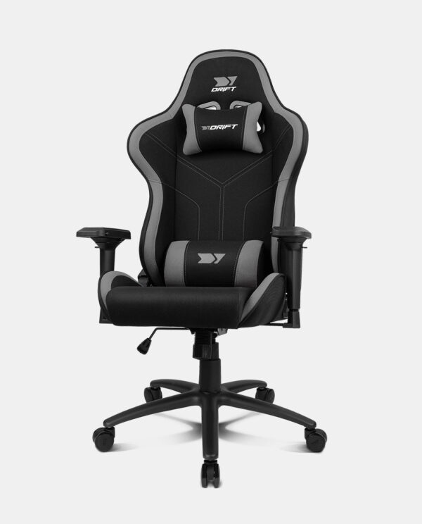 DR110BGRAY silla para videojuegos Butaca para jugar Asiento acolchado Negro, Gris