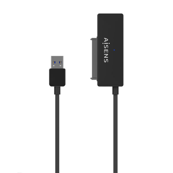 Adaptador ASE-35A01B SATA a USB-A USB 3.0/USB3.1 GEN1 para Discos Duros 2.5? y 3.5? con Alimentador, Negro