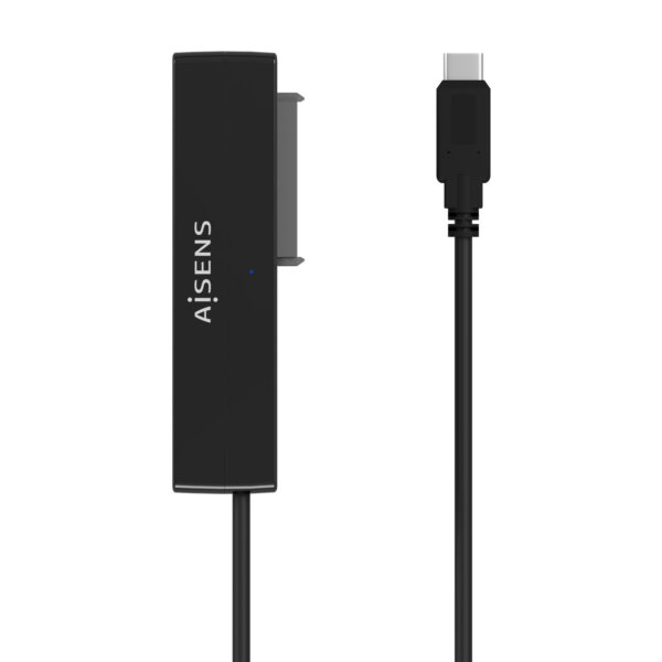 Adaptador ASE-35C02B SATA a USB-C USB 3.0/USB3.1 GEN1 para Discos Duros 2.5" y 3.5" con Alimentador, Negro