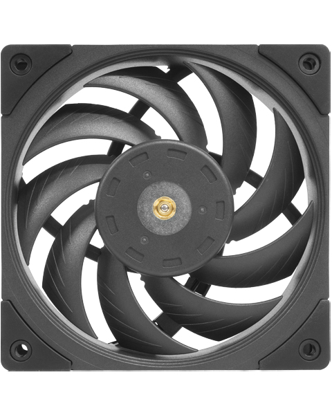 MF-NC, Ventilador PC PWM 120mm, Rodamiento FDB de Cobre Hiperbalanceado, Ventilador Silencioso con Diseño de Aspas Híbridas, Ventilador Ordenador Profesional, Negro