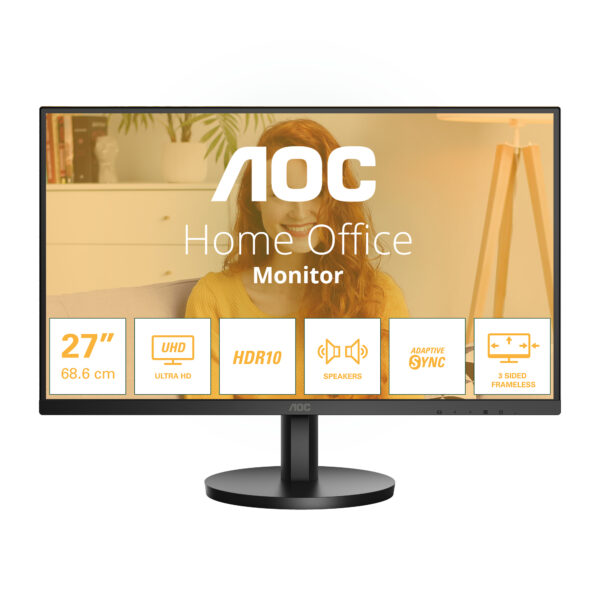 B3 U27B3A pantalla para PC 68,6 cm (27") 3840 x 2160 Pixeles 4K Ultra HD LCD Negro