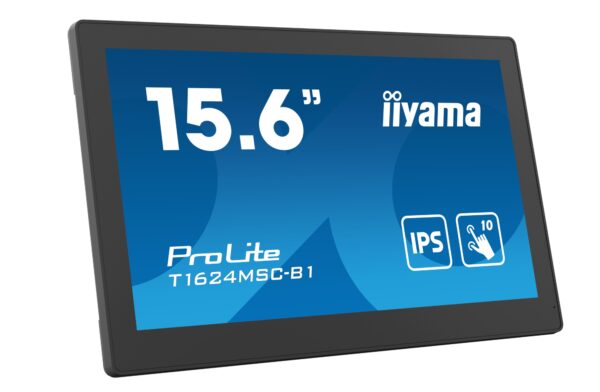 T1624MSC-B1 pantalla para PC 39,6 cm (15.6") 1920 x 1080 Pixeles Full HD LED Pantalla táctil Negro