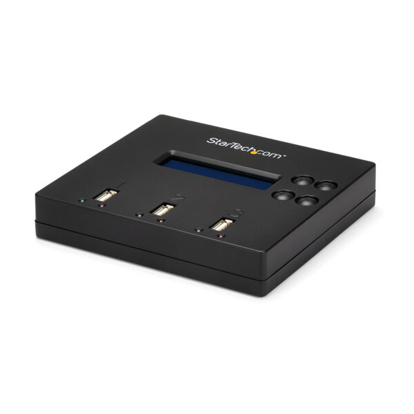 Clonador Autónomo 1:2 para Memorias USB - Copiador de Unidades de Memoria USB - Copia Sector por Sector de Sistema y Ficheros - 1,5 GB/min - Borrado de 3 Pasos - Pantalla LCD