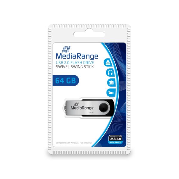 64GB USB 2.0 unidad flash USB USB Type-A / Micro-USB Negro, Plata
