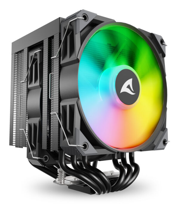 A60 RGB Procesador Refrigerador de aire 12 cm Negro 1 pieza(s)