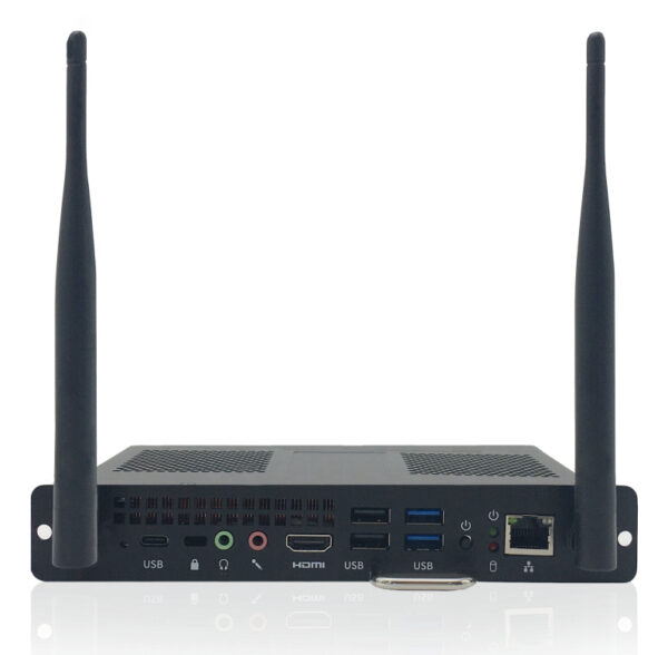 WB7C120U PCs/estación de trabajo Intel® Core i7 i7-8565U 16 GB DDR4-SDRAM 256 GB SSD Windows 10 Pro Slim PC Mini PC Negro