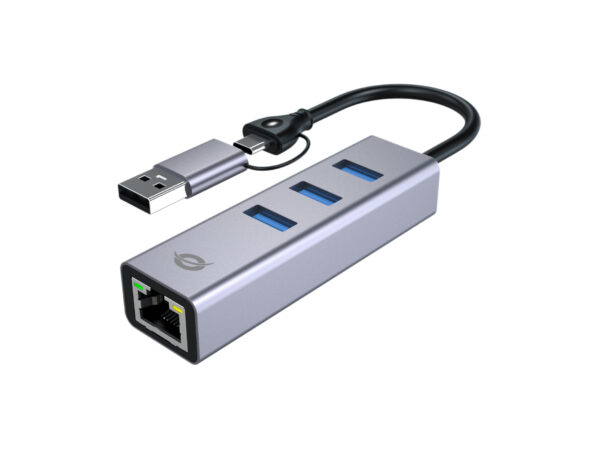 ABBY25G base para portátil y replicador de puertos Alámbrico USB 3.2 Gen 1 (3.1 Gen 1) Type-A + Type-C Gris