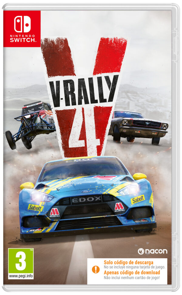 V-Rally 4 Estándar Inglés, Alemán, Español, Francés, Italiano, Coreano, Portugués, Ruso, Chino simplificado, Chino tradicional Nintendo Switch