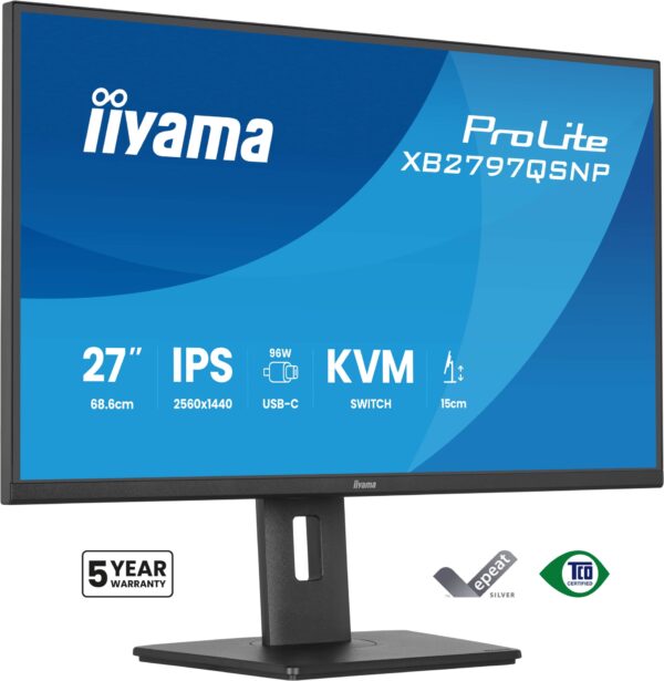 ProLite XB2797QSNP-B1 pantalla para PC 68,6 cm (27") 2560 x 1440 Pixeles Quad HD LCD Negro