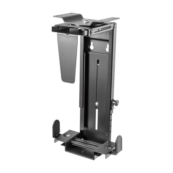 Soporte Giratorio Antirrobo y Altura Personalizable para CPU para Montaje por Debajo de Escritorio o a La Pared