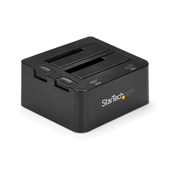 Docking Station de 2 Bahías USB 3.0 a SATA - Base de Acoplamiento USB de Discos Duros SSD SATA I/II/III de 2,5/3,5" - de Intercambio en Caliente - Carga Superior