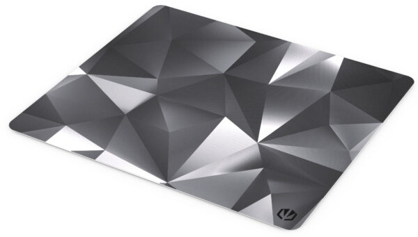 Crystal Black L Alfombrilla de ratón para juegos Negro, Blanco