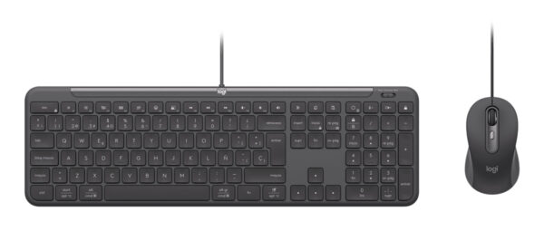 920-013345 teclado Ratón incluido Hogar / Oficina USB QWERTY Español Grafito