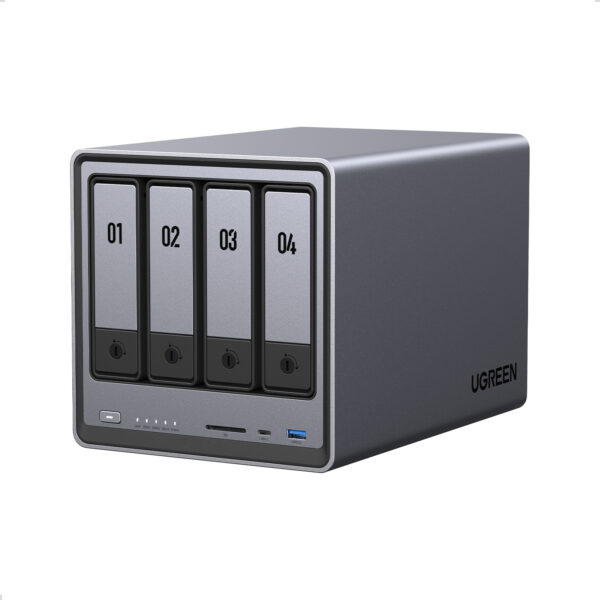 25372B servidor de almacenamiento NAS Compacto N100 8 GB DDR5 0 TB UGOS Pro Negro
