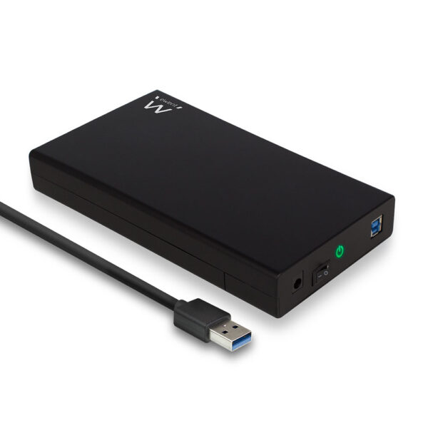 EW7056 caja para disco duro externo Caja de disco duro (HDD) Negro 3.5"