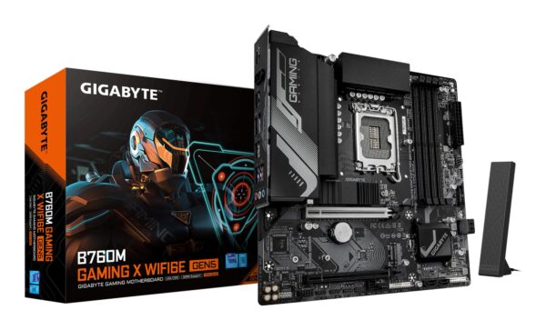 B760M GAMING X WIFI6E GEN5 Placa Base  Compatible con procesadores Intel Core 14ª generación, VRM de 8+1+1 fases, hasta 5600 MHz DDR5, 2 x M.2 PCIe 4.0, Wi-Fi 6E, LAN 2.5 GbE, USB 3.2 Gen 1
