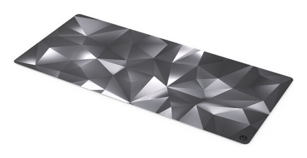 Crystal Black XL Alfombrilla de ratón para juegos Negro, Gris, Blanco