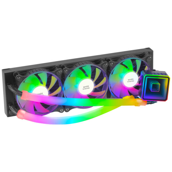 ML-ULTRA360 Negro, Refrigeración Líquida CPU, TDP 650W, Espejo Infinito, 3 Ventiladores Silenciosos FDB ARGB, Tubos ARGB, Multisocket Universal
