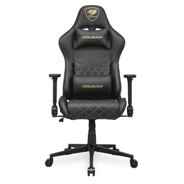 CGR-AO2-GLB Silla para videojuegos universal Asiento acolchado Negro, Oro
