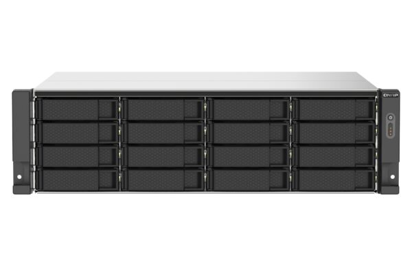TS-1673AU-RP-16G servidor de almacenamiento NAS Bastidor (3U) Ryzen Embedded V1500B 16 GB DDR4 0 TB QNAP QTS Negro, Gris