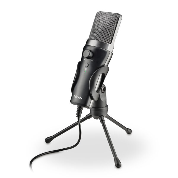 MS120 USB Negro Micrófono para crear podcasts