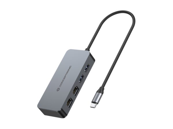 ABBY24G base para portátil y replicador de puertos Alámbrico USB 3.2 Gen 1 (3.1 Gen 1) Type-C Gris