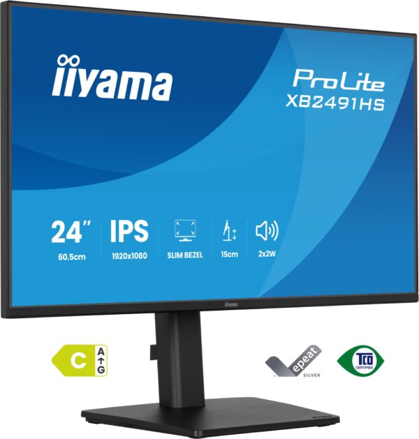 ProLite XB2491HS-B1 pantalla para PC 60,5 cm (23.8") 1920 x 1080 Pixeles Full HD LCD Negro