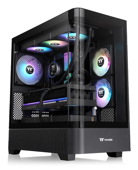 View 290 TG ARGB Midi Tower Negro