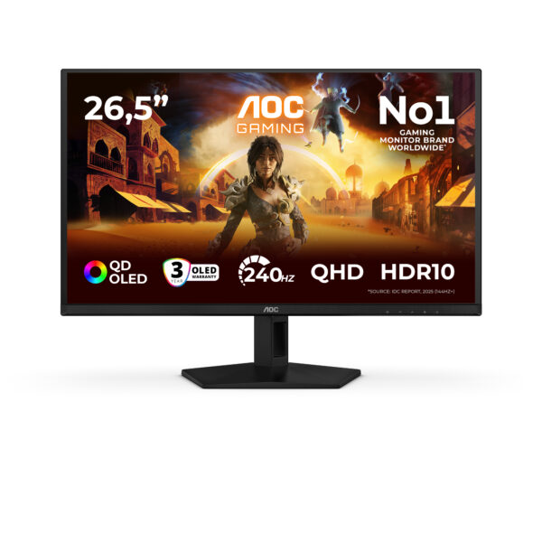 G4 Q27G41ZDF pantalla para PC 67,3 cm (26.5") 2560 x 1440 Pixeles Quad HD QD-OLED Negro, Rojo