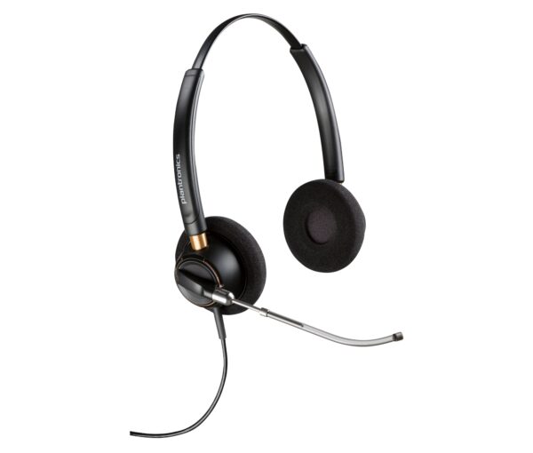 Auriculares binaurales Poly EncorePro 520V con tubo de voz y desconexión rápida