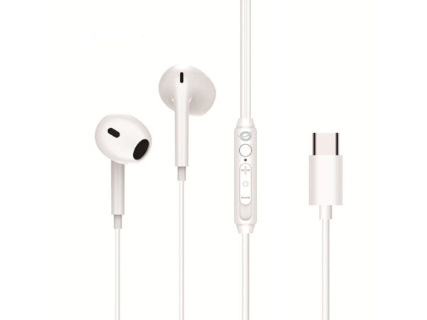 BRENDAN02W auricular y casco Auriculares Alámbrico Dentro de oído Llamadas/Música USB Tipo C Blanco