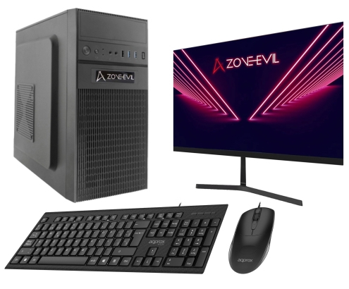 Core Work Intel Core i3 14100/16GB/1TB SSD Nvme Negro Windows 11 + Monitor 24 Teclado y ratón