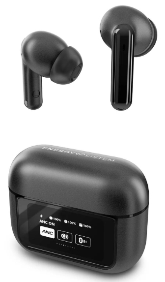 Display ANC Auriculares True Wireless Stereo (TWS) Dentro de oído Llamadas/Música USB Tipo C Bluetooth Negro