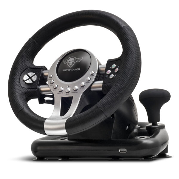 Race Wheel Pro 2 Negro, Plata USB Volante + Pedales Digital PC, PlayStation 4, Playstation 3, Xbox One