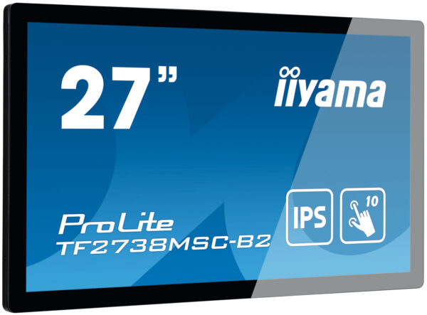 ProLite TF2738MSC-B2 pantalla para PC 68,6 cm (27") 1920 x 1080 Pixeles Full HD LED Pantalla táctil Multi-usuario Negro