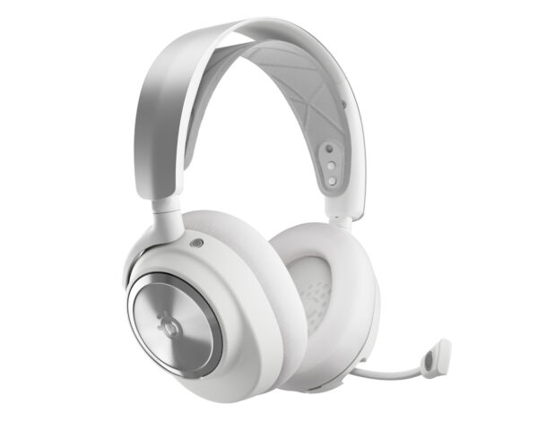 Arctis Nova Pro Wireless Auriculares Inalámbrico y alámbrico Diadema Juego Bluetooth Plata, Blanco