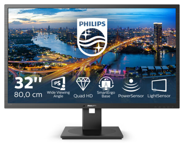 B Line 325B1L/00 pantalla para PC 80 cm (31.5") 2560 x 1440 Pixeles 2K Ultra HD LCD Negro