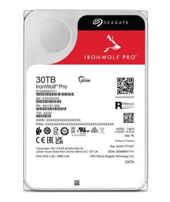 IronWolf Pro ST30000NT011 disco duro interno 30 TB 7200 RPM 512 MB 3.5" Serial ATA III