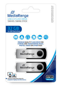 MR911-2 unidad flash USB 32 GB USB tipo A 2.0 Negro, Plata