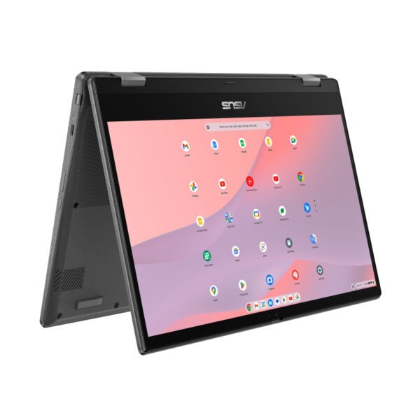 Chromebook CM14 Flip CL1402FM2A-EC0224 - Ordenador Portátil 14" Full HD (MediaTek Kompanio 520, 8GB RAM, 128GB eMMC, ARM Mali-G52 MC2, ChromeOS) Gris Gravidad - Teclado QWERTY español