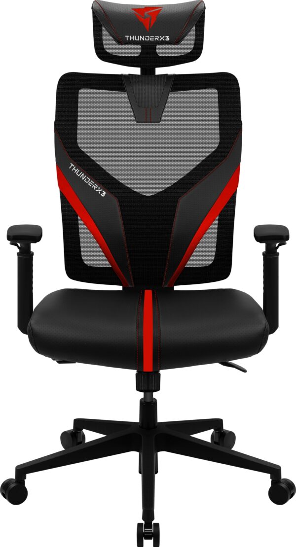 YAMA1 Silla para videojuegos universal Negro, Rojo