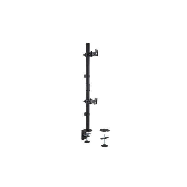 Brazo vertical para dos monitores