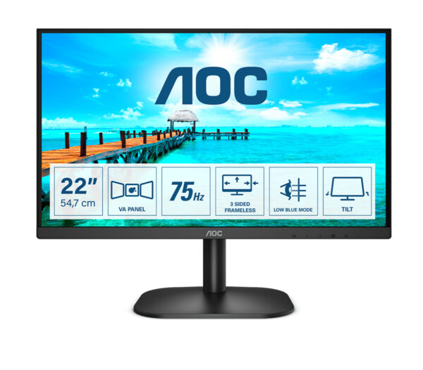 B2 22B2H pantalla para PC 54,6 cm (21.5") 1920 x 1080 Pixeles Full HD LED Negro