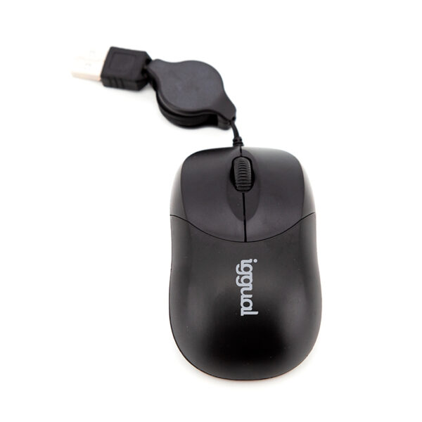 Ratón retráctil COM-BASIC-800DPI negro