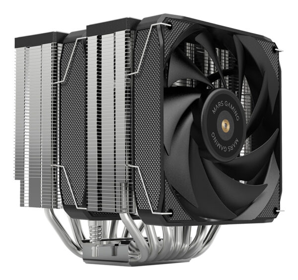 MCPU-XU9, Disipador CPU Doble Torre, TDP 400W, 2x Ventiladores de Aspas Híbridas y Rodamiento FDB de Cobre Hiperbalanceado, 9 Heatpipes Tecnología BPH ULTRA, Multisocket Universal, Negro
