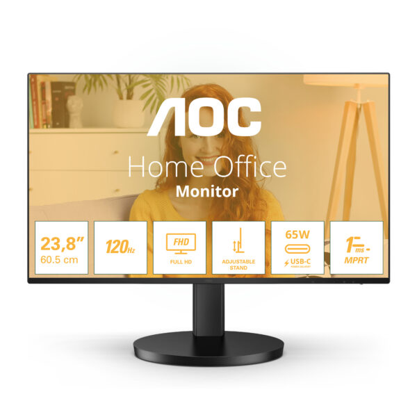 B3 24B3CF2 pantalla para PC 60,5 cm (23.8") 1920 x 1080 Pixeles Full HD LED Negro